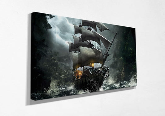 Pirate Ship Art Canvas Print Wall Art Home Decoration